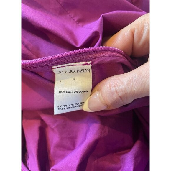 NEW ULLA JOHNSON Solana One Shoulder Wide leg Jumpsuit Color Orchid Size 4 - Picture 13 of 15